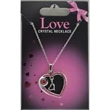 Halsband Crystal Love med bokstav eller tecken