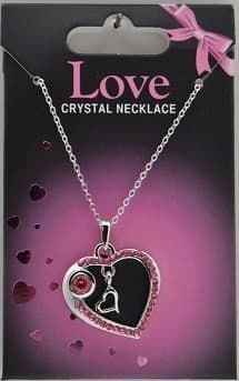 Halsband Crystal Love med bokstav eller tecken Bokstav R