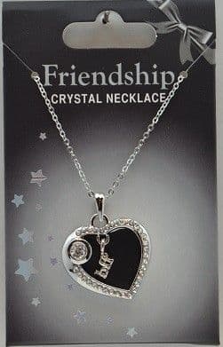 Halsband Crystal Love med bokstav eller tecken