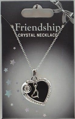 Halsband Crystal Love med bokstav eller tecken