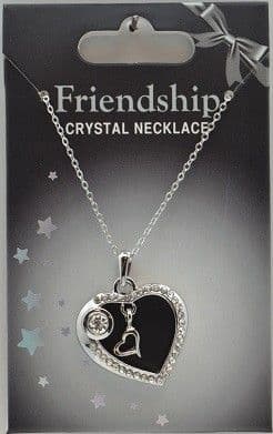 Halsband Crystal Love med bokstav eller tecken