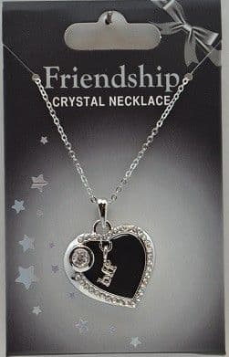 Halsband Crystal Love med bokstav eller tecken