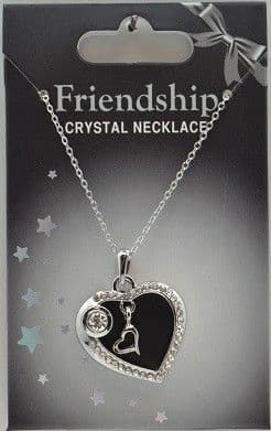 Halsband Crystal Love med bokstav eller tecken