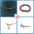 Miniatyrbild 1 av 4: Stenar och mineraler. Smyckesset Armband Halsband 3 Lepidolite Pärlor 8 mm. Kedja i anpassningsbar storlek.