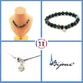Miniatyrbild 1 av 4: Stenar och mineraler. Smyckesset Armband Halsband 15 Moss Agate Beads 8 mm. Kedja i anpassningsbar storlek.