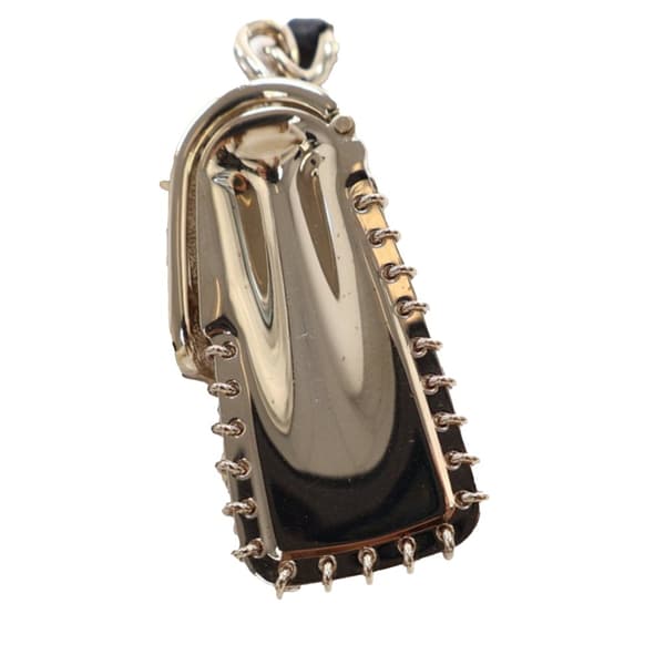 Pre-owned Chanel Leather and Gold Plated Classic Flap Bag Pendant Necklace Gold