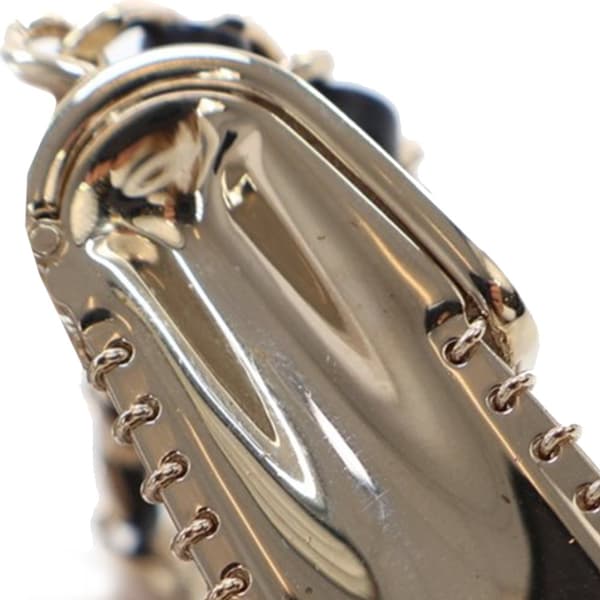 Pre-owned Chanel Leather and Gold Plated Classic Flap Bag Pendant Necklace Gold