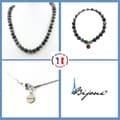 Miniatyrbild 1 av 4: Stenar och mineraler. Smyckesset Armband Halsband Russian Seraphinite Beads 8 mm. Anpassningsbar storlek.