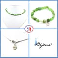 Miniatyrbild 1 av 4: Stenar och mineraler. Smyckesset Armband Halsband Jade Nephrite pärlor från Sibirien Anpassningsbar storlek.