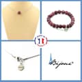 Miniatyrbild 1 av 4: Stenar och mineraler. Smyckesset Armband Halsband 1 Lepidolite Bead 8 mm. Kedja i anpassningsbar storlek.