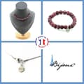 Miniatyrbild 1 av 4: Stenar och mineraler. Smyckesset Armband Halsband 15 Lepidolite Pärlor 8 mm. Kedja i anpassningsbar storlek.