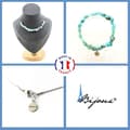 Miniatyrbild 1 av 4: Stenar och mineraler. Smyckesset Armband Halsband 15 Republic Larimar pärlor Anpassningsbar storlek.