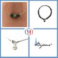 Miniatyrbild 1 av 4: Stenar och mineraler. Smyckesset Armband Halsband 3 ryska serafinitpärlor 8 mm. Anpassningsbar storlek.