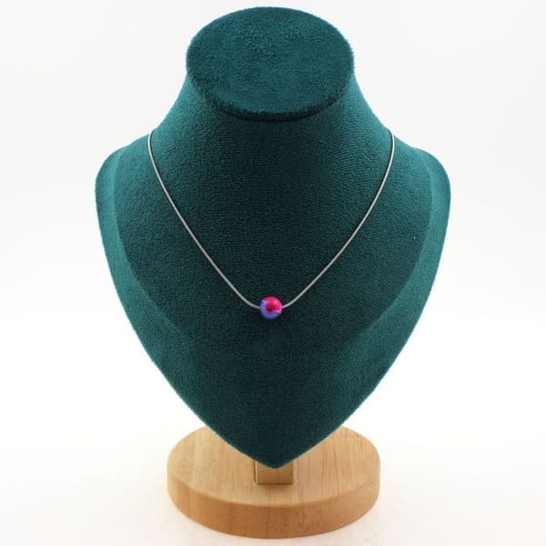 Halsband - A Bijoux - Drakenspatel - 1 pärla - Rostfritt stål - 45 cm