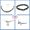 Miniatyrbild 1 av 4: Stenar och mineraler. Smyckesset Armband Halsband pärlor Moss Agate 8 mm. Kedja i anpassningsbar storlek.
