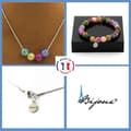 Miniatyrbild 1 av 4: Parure smycken - A Smycken - Flerfärgad turmalin - Armband och halsband - 8 mm - Anpassningsbar storlek