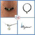 Miniatyrbild 1 av 4: Stenar och mineraler. Smyckesset Armband Halsband 5 ryska serafinitpärlor 8 mm. Anpassningsbar storlek.