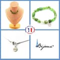 Miniatyrbild 1 av 4: Stenar och mineraler. Smyckesset Armband Halsband 10 Siberian Nephrite Jade pärlor Anpassningsbar storlek.