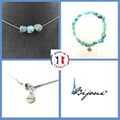 Miniatyrbild 1 av 4: Stenar och mineraler. Smyckesset Armband Halsband 3 Larimar pärlor från République Anpassningsbar storlek.