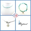 Miniatyrbild 1 av 4: Stenar och mineraler. Smyckesset Armband Halsband Larimar pärlor från République Anpassningsbar storlek.