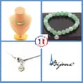 Miniatyrbild 1 av 4: Stenar och mineraler. Smyckesset Armband Halsband 10 Aventurinpärlor 8 mm. Kedja i anpassningsbar storlek.