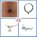 Miniatyrbild 1 av 4: Stenar och mineraler. Smyckesset Armband Halsband 2 Seraphinitpärlor från Ryssland 8 mm. Anpassningsbar storlek.
