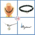 Miniatyrbild 1 av 4: Stenar och mineraler. Smyckesset Armband Halsband 20 Moss Agate Beads 8 mm. Kedja i anpassningsbar storlek.