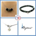 Miniatyrbild 1 av 4: Stenar och mineraler. Smyckesset Armband Halsband 3 Moss Agate Beads 8 mm. Kedja i anpassningsbar storlek.