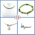 Miniatyrbild 1 av 4: Stenar och mineraler. Smyckesset Armband Halsband Jade Nephrite pärlor från Xiuyan Kina. Anpassningsbar storlek.