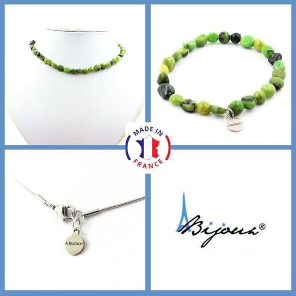 Stenar och mineraler. Smyckesset Armband Halsband Jade Nephrite pärlor från Xiuyan Kina. Anpassningsbar storlek.