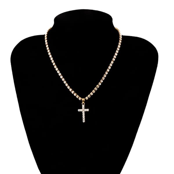 Exklusivt Stilrent Hög Kvalitet Kors Halsband