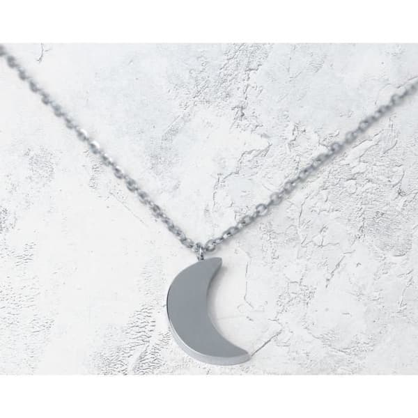 Collier - Suck UK - Lune - Rostfritt stål - Silverfärgad - 25 cm