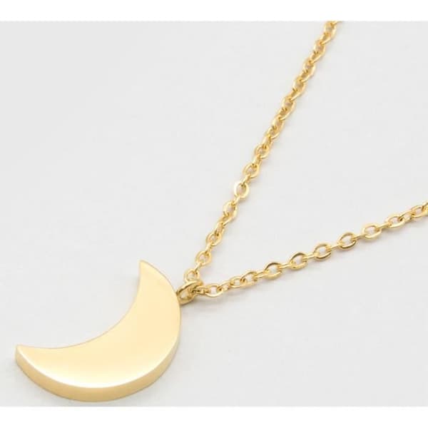 Collier - Suck UK - Lune - Rostfritt stål - 25 cm - Gyllene