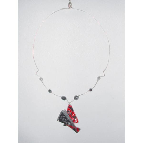 Collier - Ej specificerad - 5 varv - Minnestråd - Metall - Diameter 11 cm