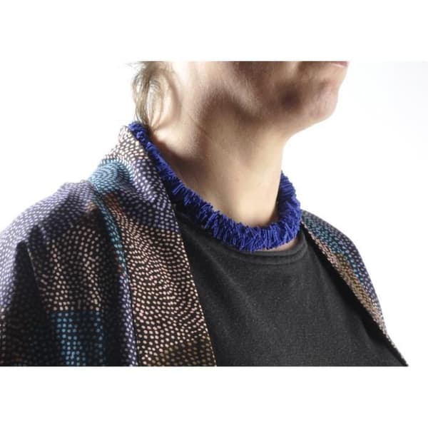 Collier - Siyalu - Litet modell - Mörkblått tyg - 42 cm - Etnisk