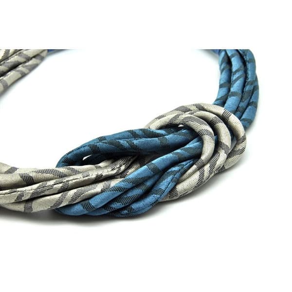 Halsband - Fanny Fouks - Knut - Grå och blå - 52 cm - Kvinna
