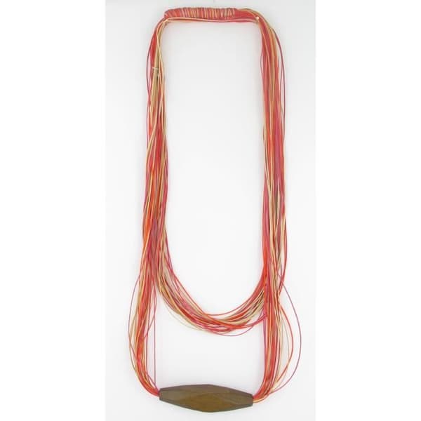 Trådhalsband - Fanny Fouks - Röd - Trä