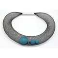 Miniatyrbild 1 av 2: Ciambella Grande choker - Fishnet och turkos fimo - Elena Valenti Blue
