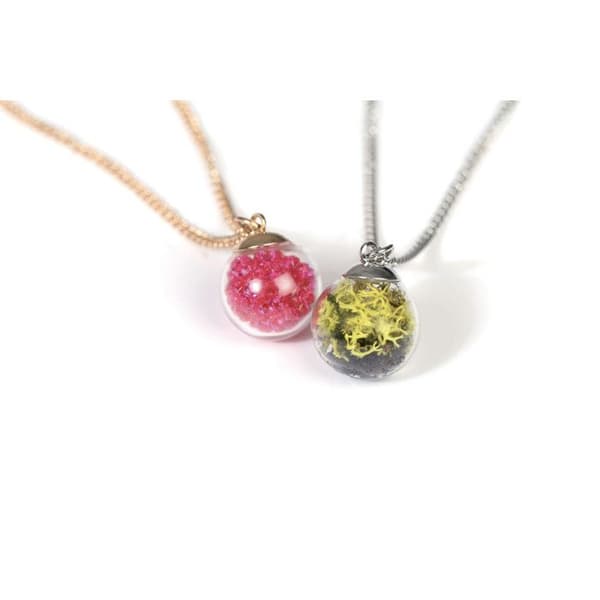 Pendentif - Roséguld - Mini boll - Glas - 1,8 cm - Anpassningsbara smycken