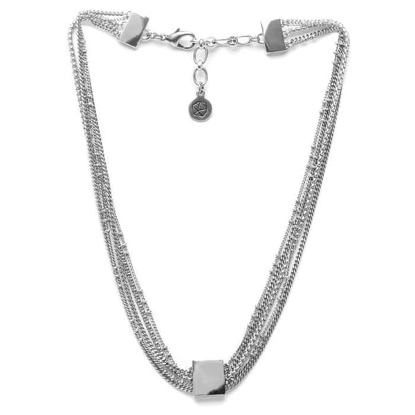 Halsband - Pritzker Beatnik - Silver - 5 Rader - Rhodiumpläterad - Dam