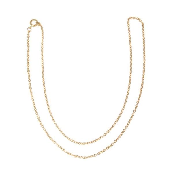 Kedja med länkar - Rayher - 50 cm - Guld - 2x3mm - Fjäderringar.