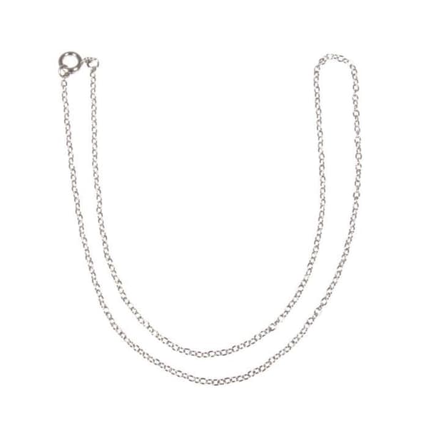Länkkedja - RAYHER - 42 cm - Silver - 2x3 mm - Fjäderringlås