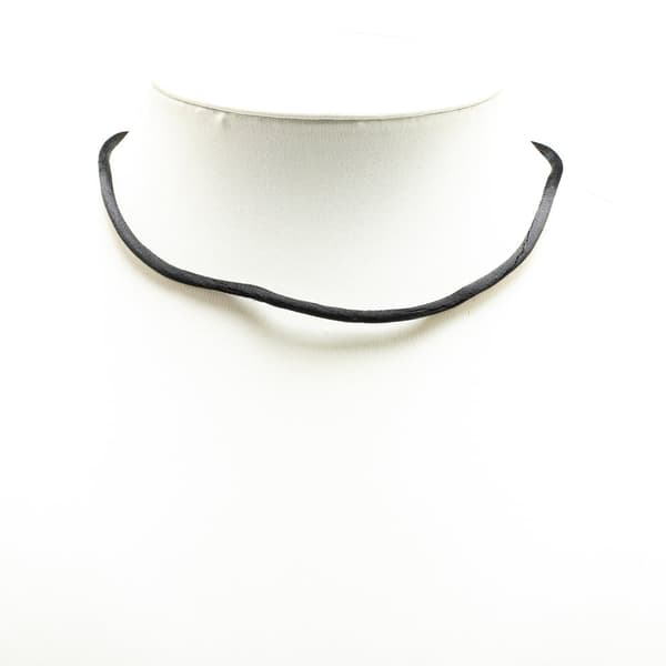 Pre-owned Dior Rope Choker Necklace Black