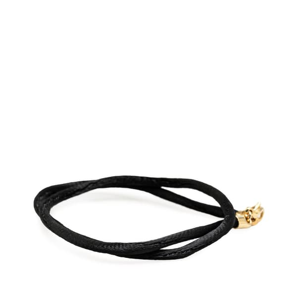 Pre-owned Dior Rope Choker Necklace Black