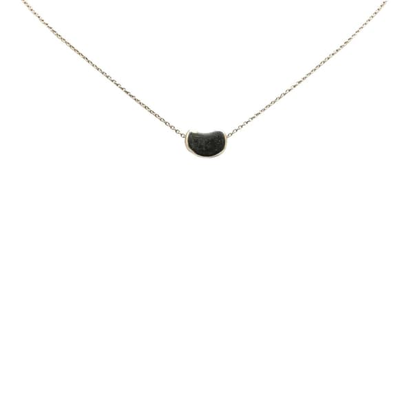 Pre-owned Tiffany Elsa Peretti Sterling Silver Bean Pendant Necklace Silver