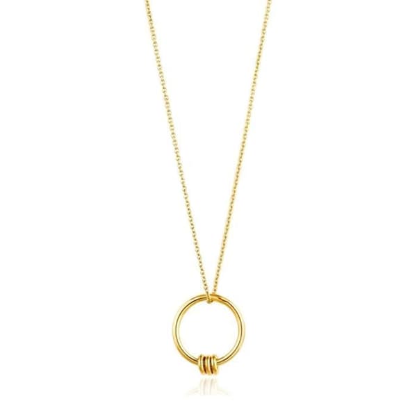 Ania law Haie silverhalsband 925m pläterad 14k guldringar samling modern Minimalism länkad cirkel