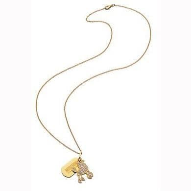 Collier Femme - MOSCHINO - MIN LILLA VALP - Pansad Guld - Guld - Vuxen