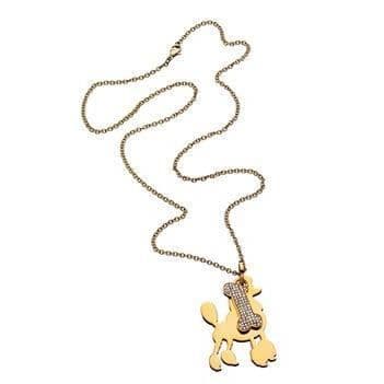 Collier - MOSCHINO - MIN LILLA VALP - Pläterat Guld - Guld - Kvinna