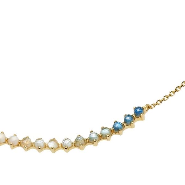 P D Paola 925 Sterling Silver Guldpläterad Azure Ketting CO01-094-U