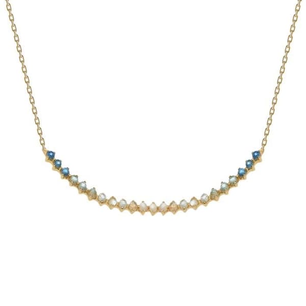 P D Paola 925 Sterling Silver Guldpläterad Azure Ketting CO01-094-U